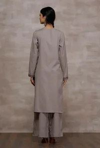 eshin-dusky-grey-woollen-kurta image 5