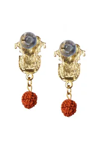 Devi Aura Earrings with Rudraksha Charm image 3