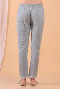 Cadet Blue Grey Cotton Patch Pants image 3