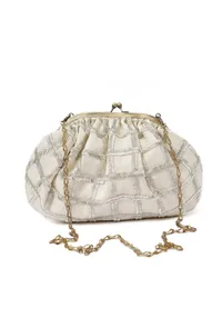 Amaira White Embellished Clutch Bag image 3