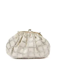 Amaira White Embellished Clutch Bag image 4