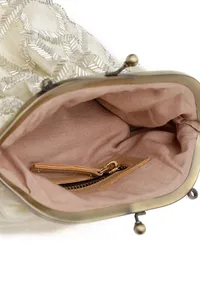 Amaira White Embellished Clutch Bag image 6