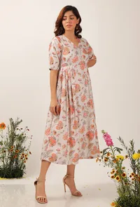 Cara Floral Chintz Gathered Kurta Dress image 2