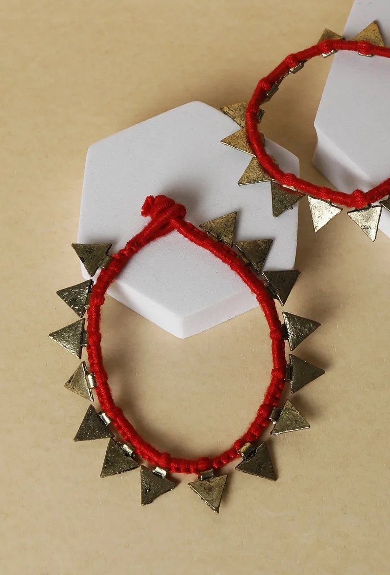 Set Of 2- Raabia German Silver Anklets