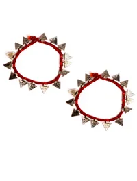 Set Of 2- Raabia German Silver Anklets image 2