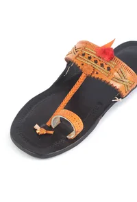 Genuine Cruelty-Free Leather Kolhapuri Toe-Hold Sandals image 5