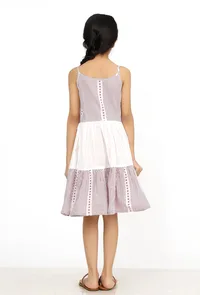 Mauve Handblock Cotton Dress image 4