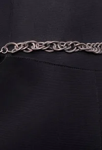 Chain Link Silver Plated Brass Tribal Necklace image 4