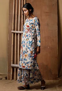 Kalamkari Side Dori Cotton Kurta image 2