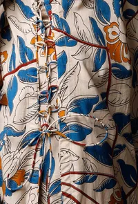 Kalamkari Side Dori Cotton Kurta image 5