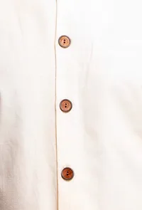 Off White Cotton Nehru Jacket image 5