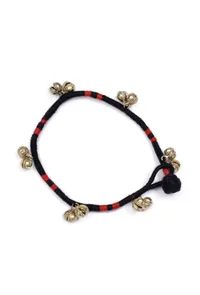 Set of 2: Black Ghungroo Tribal Anklet image 2