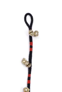 Set of 2: Black Ghungroo Tribal Anklet image 4