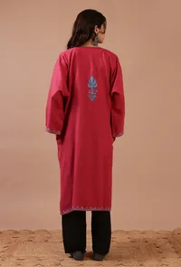 Cardinal Woolen Ari Embroidered Phiran- Free Size image 4