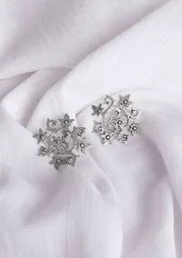 Floral Chakra Brass Earrings image 1