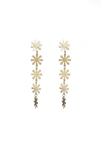 Golden Bloom Drop Earrings image 2