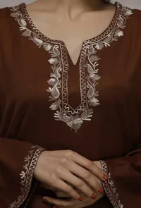 Brown Pure Woollen Phiran image 5