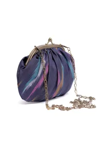 Violet Ikat Contrast Clutch image 3