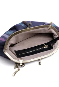 Violet Ikat Contrast Clutch image 5
