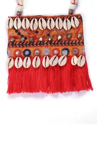 Tangerine Orange Thread Kutch Choker image 3