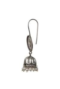 Floral & Pearl Hook Jhumkas&nbsp;Earrings image 4