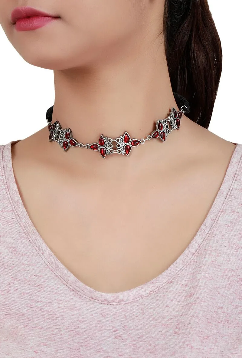 Bi-Layered Afghan German Silver Necklace