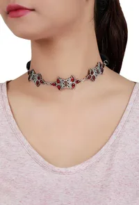 Bi-Layered Afghan German Silver Necklace image 1