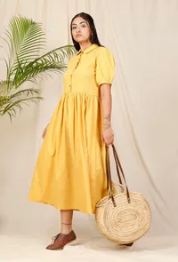 Surya Collared hand-Emroidered Dress image 1