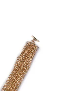 Multi Layered Gold Chain Necklace image 5