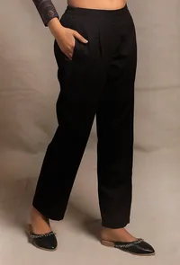 Black Straight Fit Pants image 2