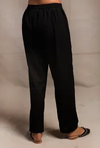 Black Straight Fit Pants image 5