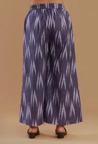 Set of 2: Purple Ikat Cotton Wrap-Style Sleeveless Kurta Set image 5