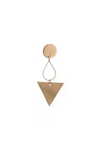 Kiara Triangle Ualr Brass Earrings image 4