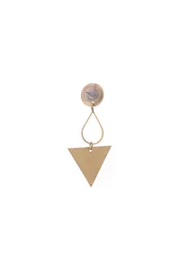 Kiara Triangle Ualr Brass Earrings image 5