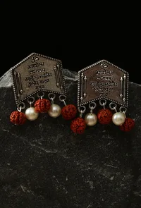 Ved Vaani Rudraksha Earrings image 1
