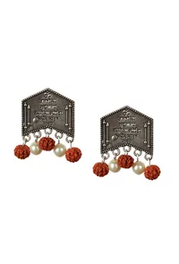 Ved Vaani Rudraksha Earrings image 2