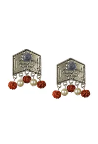 Ved Vaani Rudraksha Earrings image 3