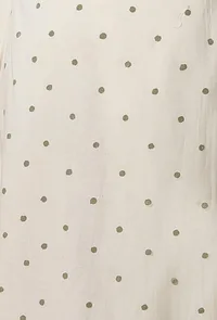 Off White Cotton Hand Block Printed Wraparound Skirt image 4