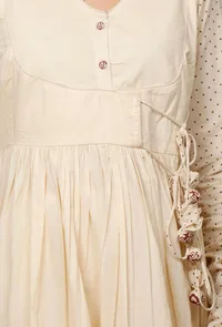 Beige Cotton Kurta image 4