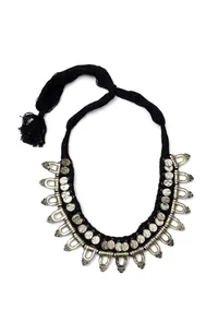 Black Tribal Silver Necklace image 2