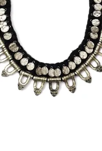 Black Tribal Silver Necklace image 3