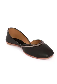 Black Chandini Braided Juttis image 5