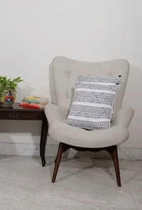 Set of 2: Pure White Handcrafted Jacquard Cushion Covers image 1