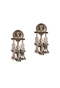Dual Cascade Silver Earrings image 3