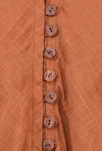 Orange Pure Cotton Kurta image 5