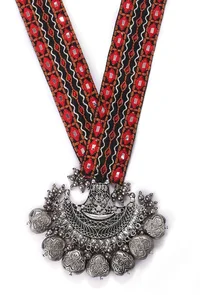Red Kutch V Neck Necklace image 3