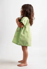 Green Dobby Dress image 2