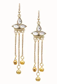 Silver Tri-Leaf German Silver Afghan Earrings image 2