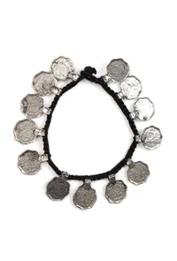 Tribal Coins Black Thread Anklet image 2