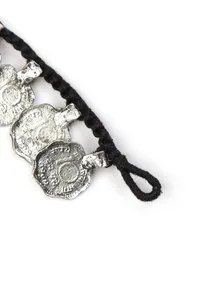 Tribal Coins Black Thread Anklet image 5